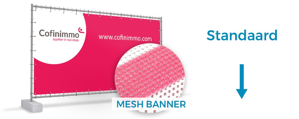 Werfdoeken en Bouwhekdoeken uit Meshdoek mesh banner winddoorlatend